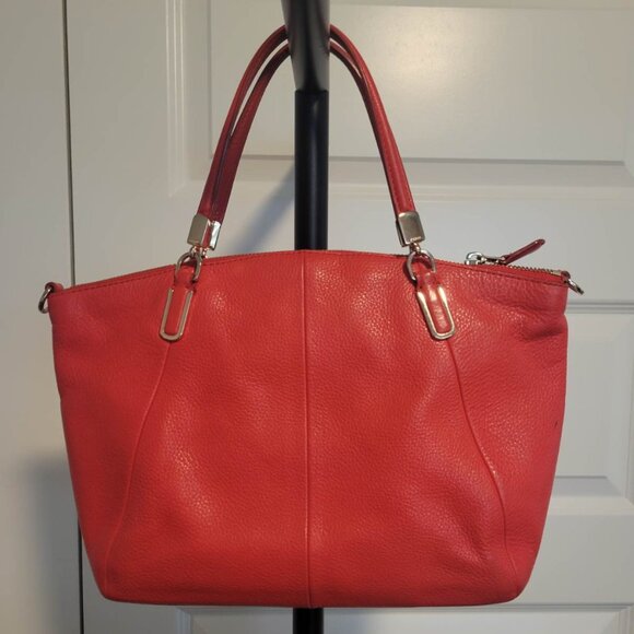 Coach Kelsey Satchel Tangerine|Orange Pebbled Leather with Dustbag - Picture 5 of 13